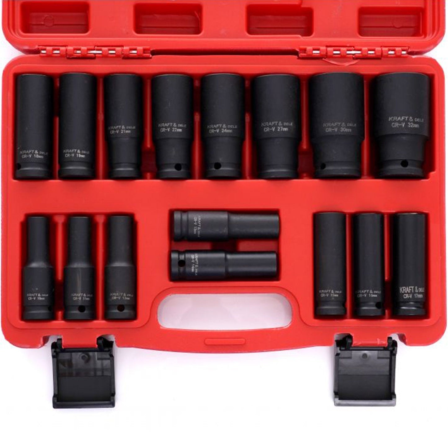 Set 16 CHEI Tubulare prize cu impact POLSKI K10531, Drive interior 1/2", 10-32mm, valiza transport inclusa