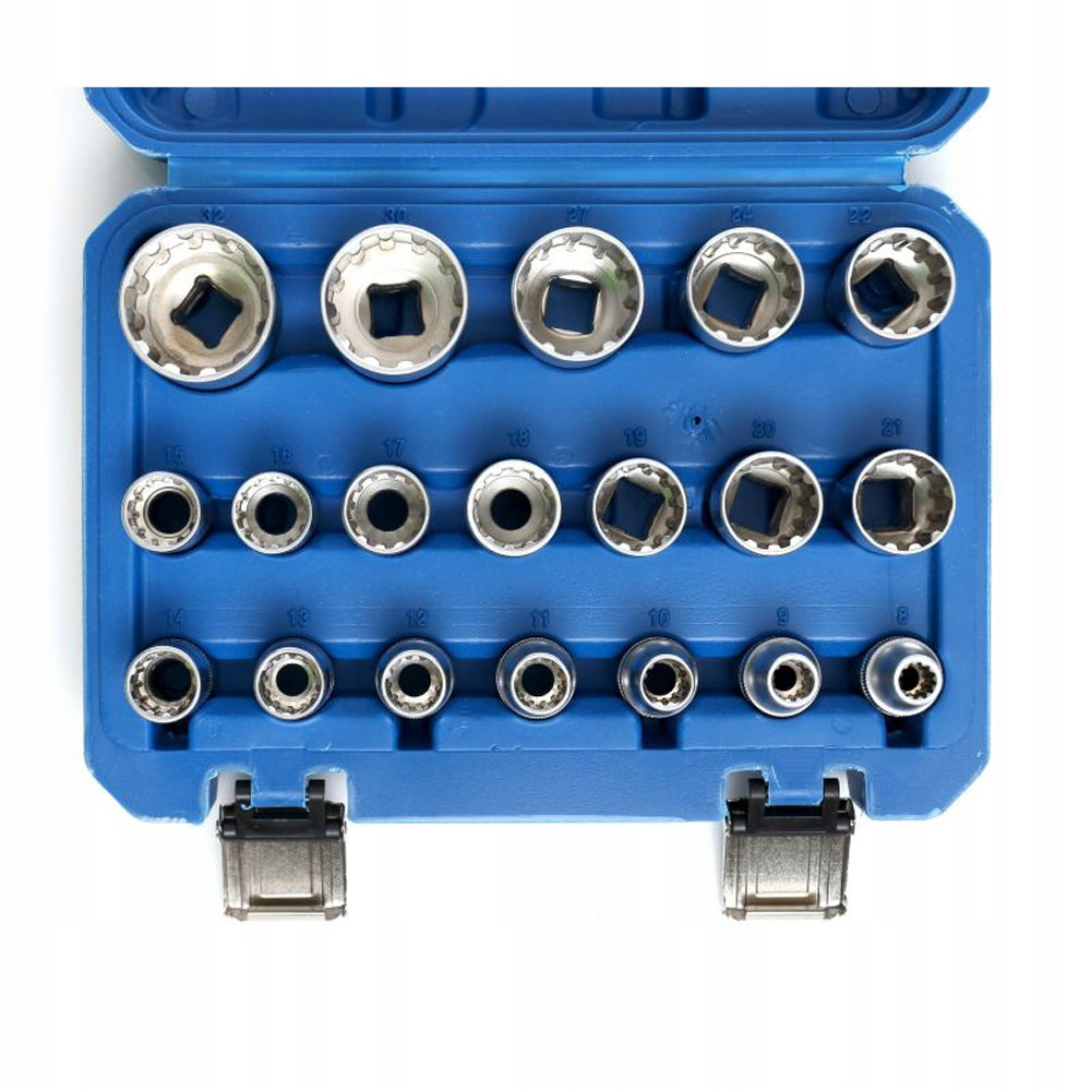 Set 19 CHEI Tubulare prize cu impact POLSKI K10347, 8-32mm, valiza transport inclusa