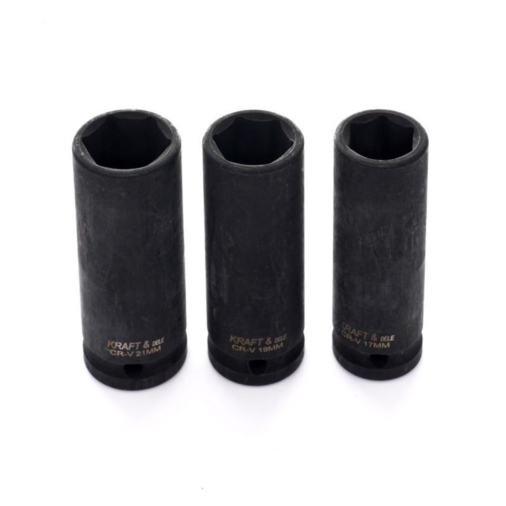 Set 3 tubulare pentru masina de insurubat cu impact, Drive 1/2", Marimi intre 17-21mm, POLSKI K11750, Poza8