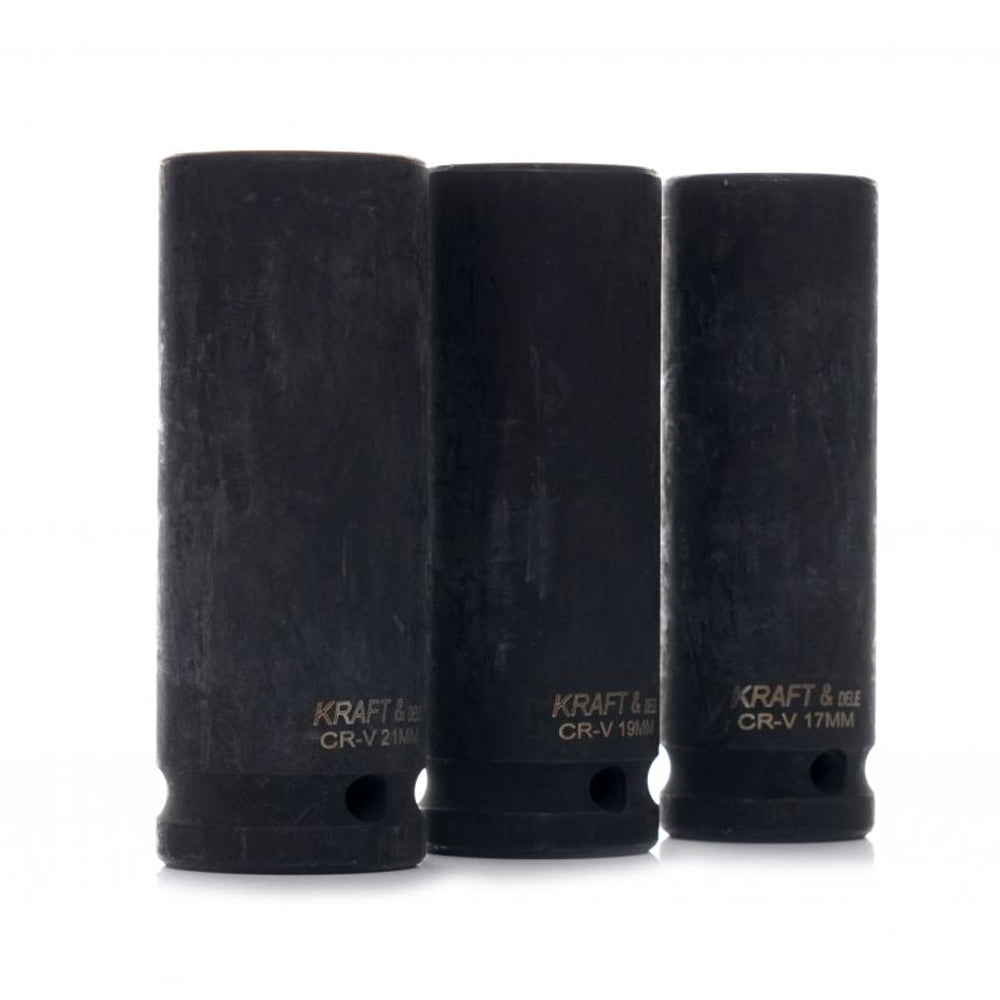 Set 3 tubulare pentru masina de insurubat cu impact, Drive 1/2", Marimi intre 17-21mm, POLSKI K11750, Poza10