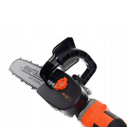 *BLACK-FRIDAY* Set Polizor unghiular / Flex 20V cu 2 Acumulatori 3Ah si Adaptor tip drujba cu 2 lame si 2 lanturi, KRAFTSON % Import Polonia %  10624