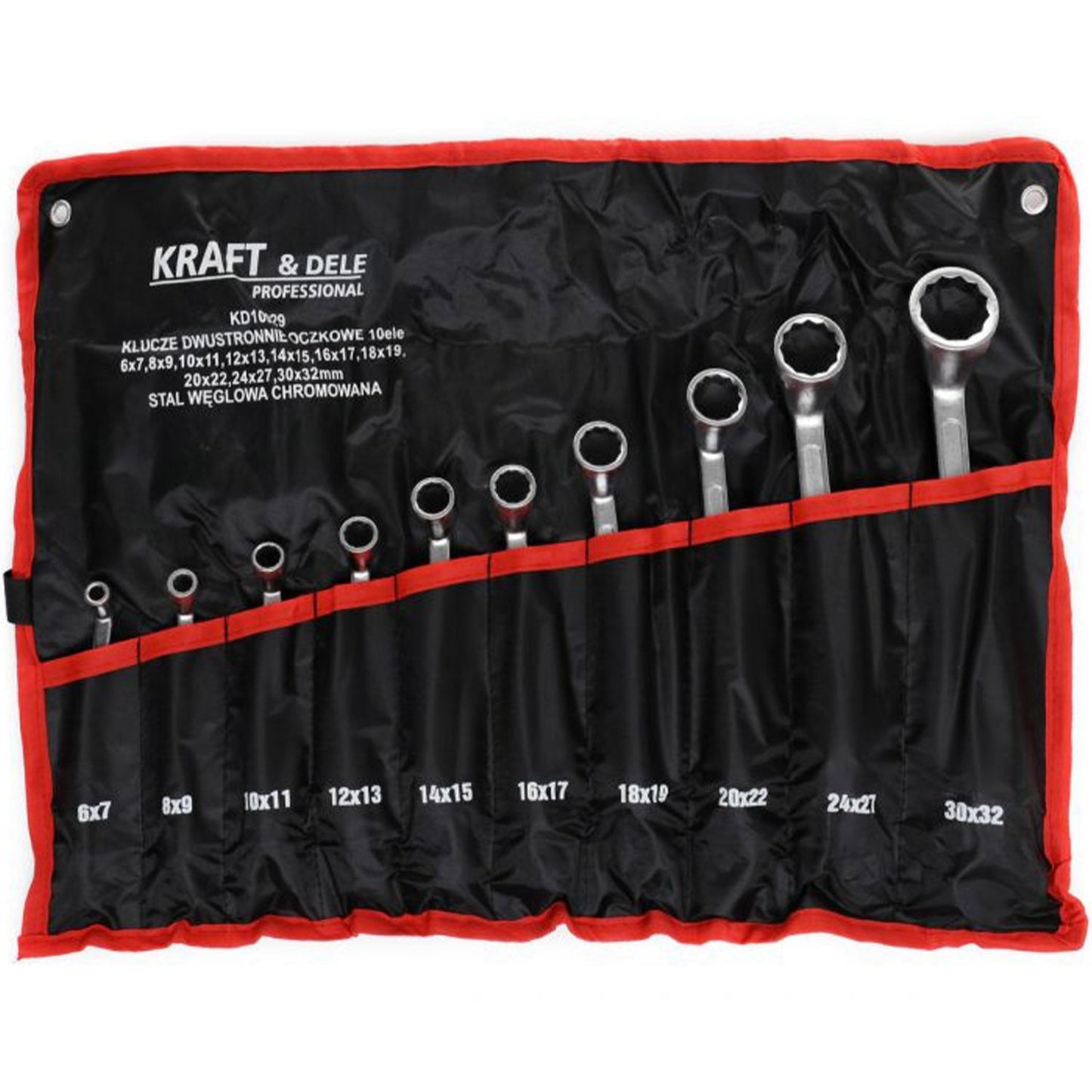 Set chei inelare cu cot, 10 piese, Kraft&Dele KD10929, 6-32MM