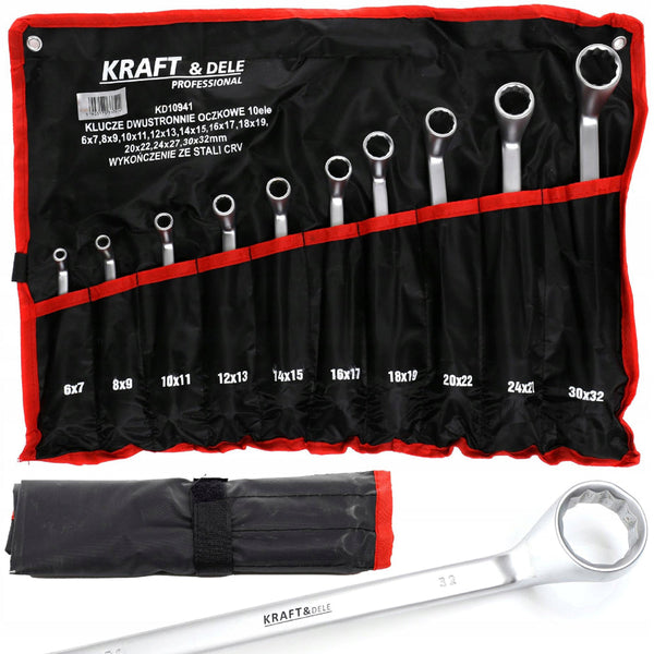 *OFERTELE-IEPURASULUI* Set chei inelare cu cot, 10 piese, KRAFTSON % Import Polonia %  10941, 6-32MM