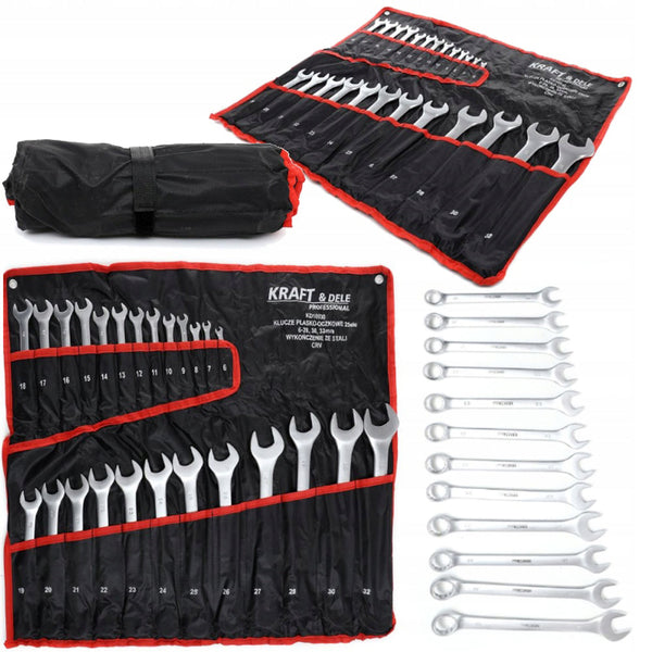 Set de chei combinate, 25 piese, KRAFTSON % Import Polonia %  10930, 6-32MM