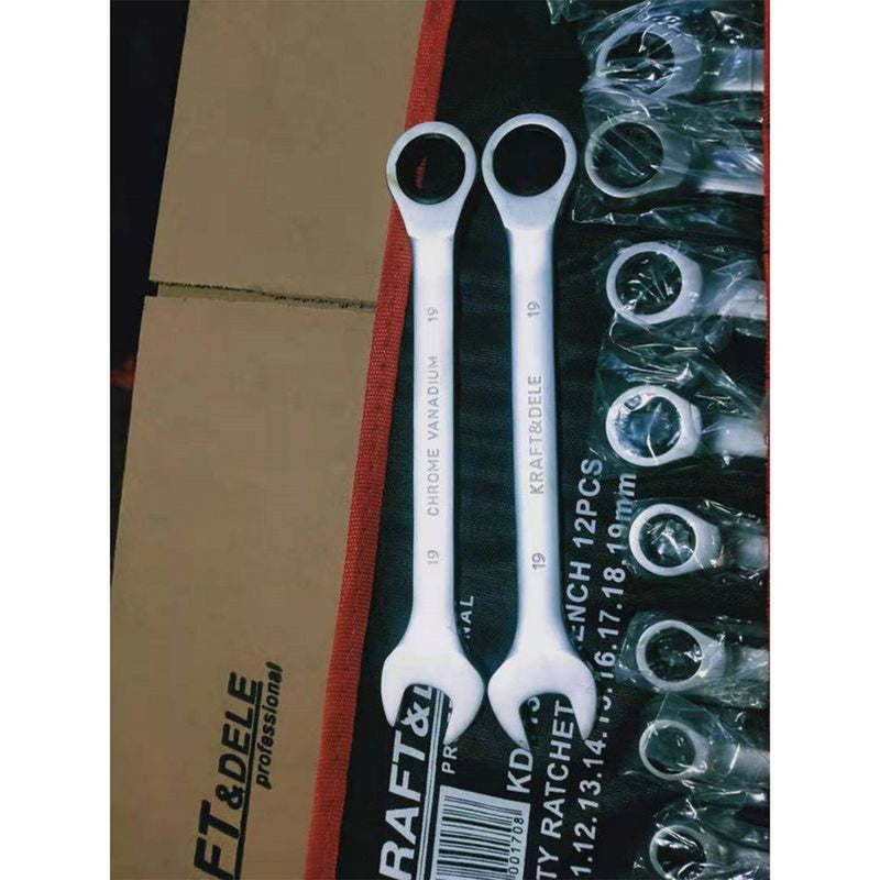 *OFERTELE-IEPURASULUI* Set de chei combinate cu clicket, 12 piese, KRAFTSON % Import Polonia %  11301, 8-19MM