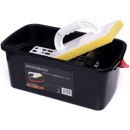 Set galeata pentru zugravire cu accesorii, Kraft&Dele KD10786, 10l
