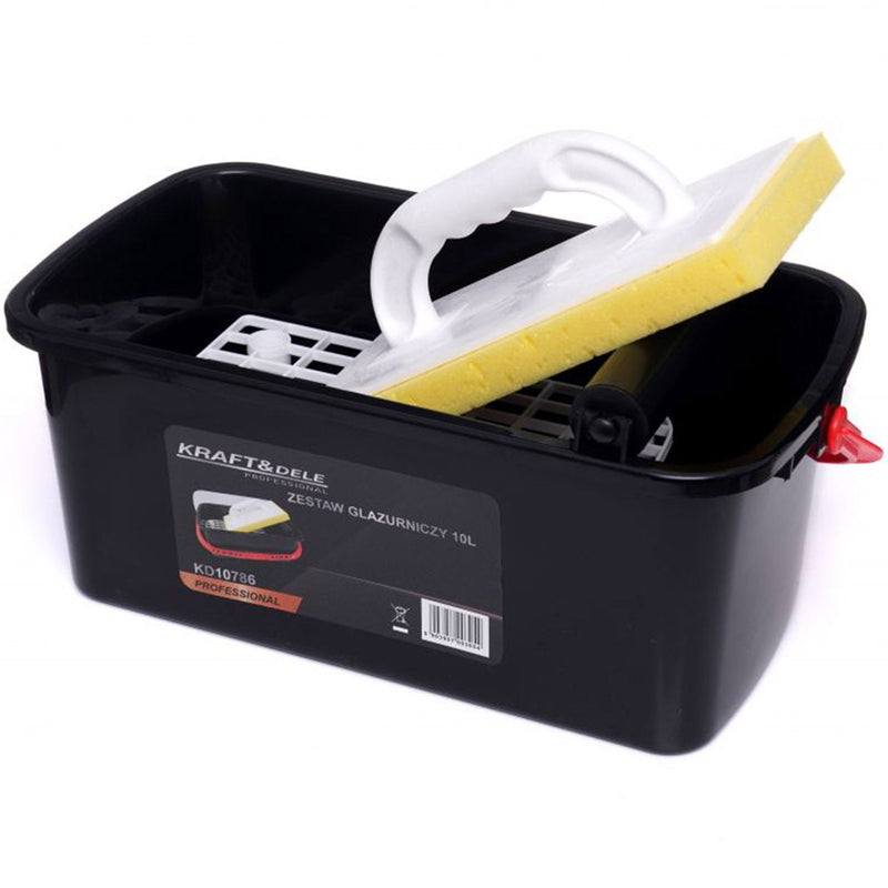*OFERTELE-IEPURASULUI* Set galeata pentru zugravire cu accesorii, KRAFTSON % Import Polonia %  10786, 10l