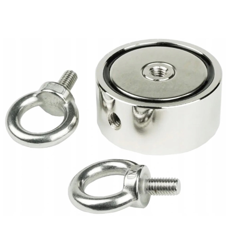 Set magnet neodim POLSKI K10415, 140kg, cu carabiniera, franghie si manusi