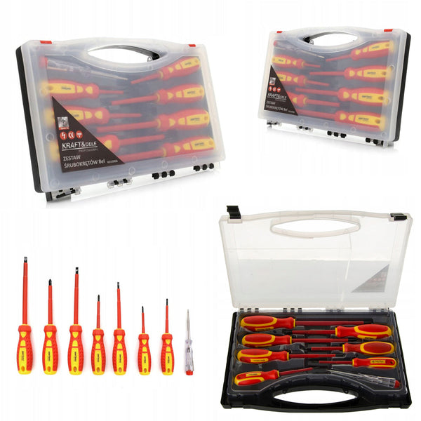 *OFERTELE-IEPURASULUI* Set surubelnite cu valiza KRAFTSON % Import Polonia %  10906, 8 buc