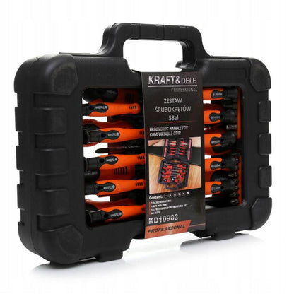 Set surubelnite si biti POLSKI K10903, 58buc