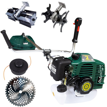 Set Motocoasa LIDERMAN GTO6HP-BM-2T, GREEN-Racing, 9.7CP + Cap Cultivator + Cap Prasitoare + Extra Disc Vidia CADOU