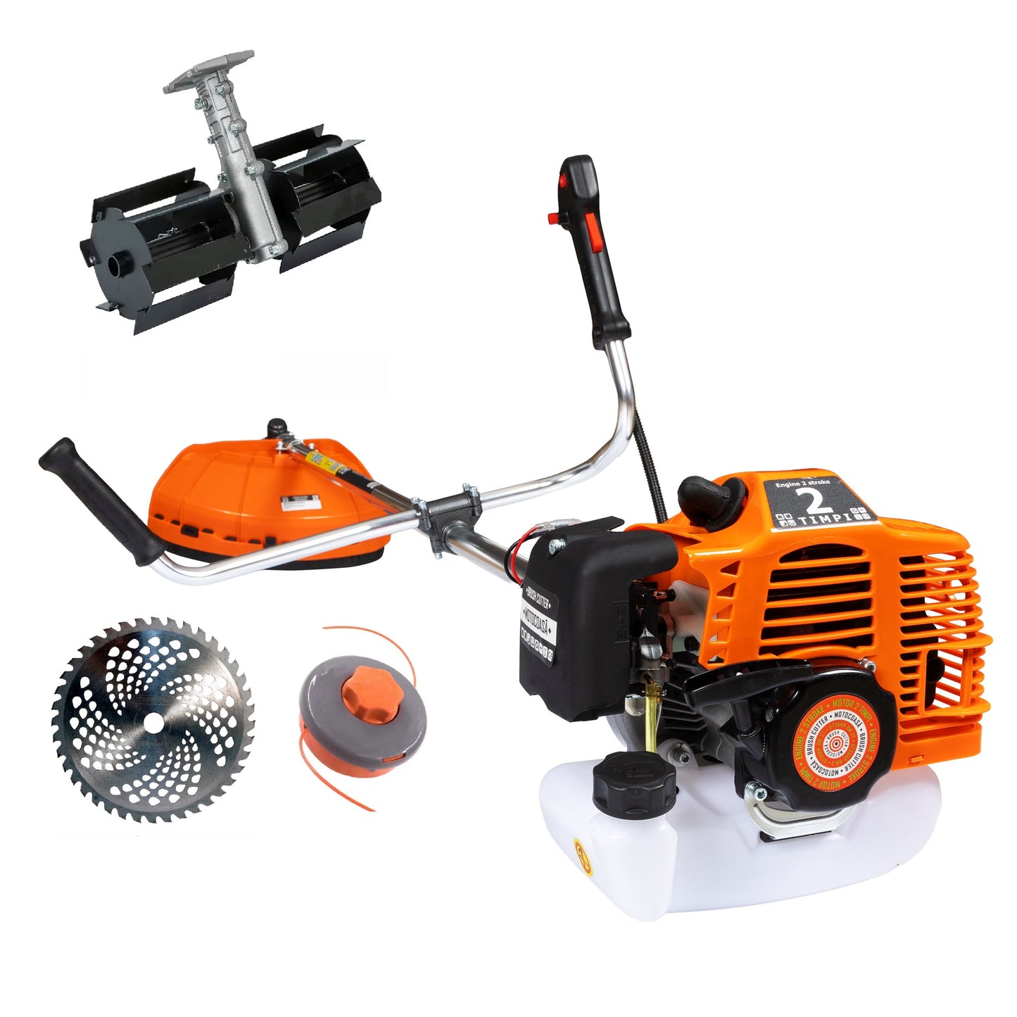 Set Motocoasa WOLFSTAR GTS6HP-BM-2T, 9.8CP + Cap Prasitoare + Extra Disc Vidia