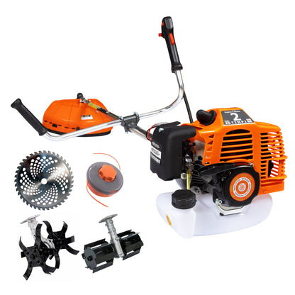 Set Motocoasa WOLFSTAR GTS6HP-BM-2T, 9.8CP + Cap Cultivator + Cap Prasitoare + Extra disc vidia CADOU