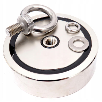 Set magnet neodim Kraft&Dele KD10416, 240kg, cu carabiniera, franghie si manusi
