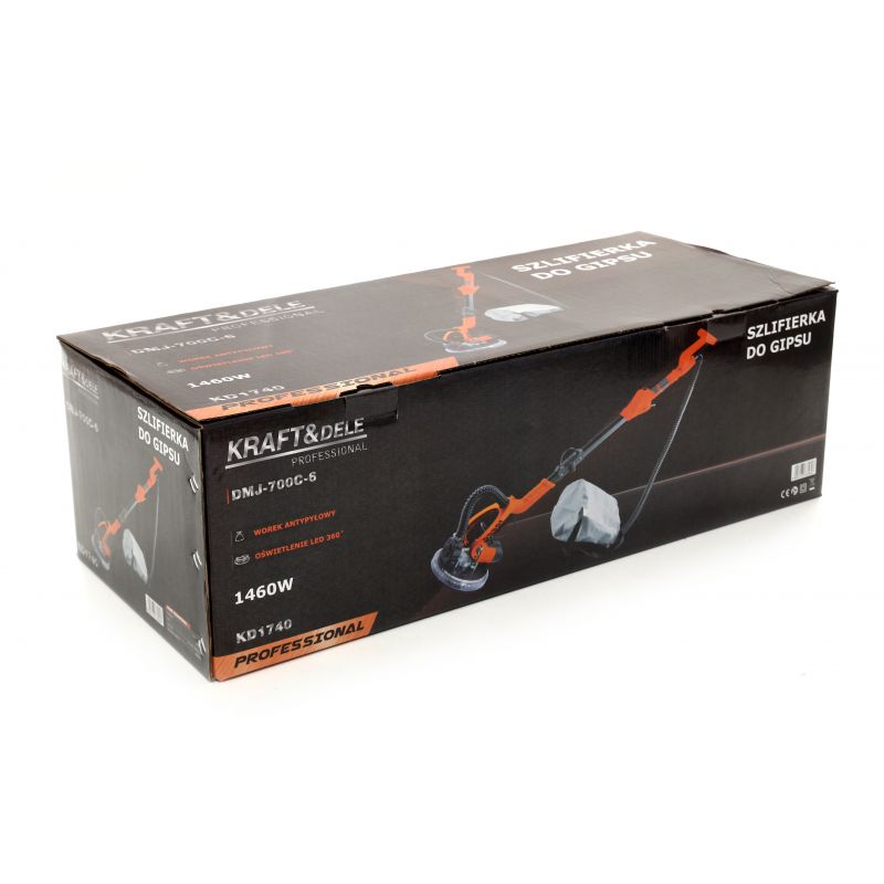 *OFERTELE-IEPURASULUI* Slefuitor pereti cu aspirator si iluminare LED KRAFTSON % Import Polonia %  1740, 1460W, 225 mm, turatie reglabila