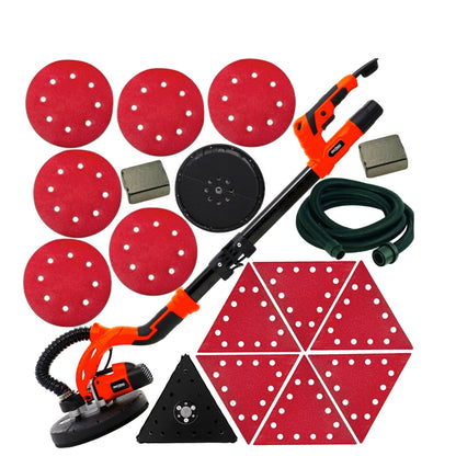 *OFERTE-DE-VARA* Set Slefuitor pereti girafa cu aspirator Kraft&Dele KD1542, 710W, 225mm + Aspirator umed uscat industrial fara sac 5156, 1400W, 25L, cu priza scule