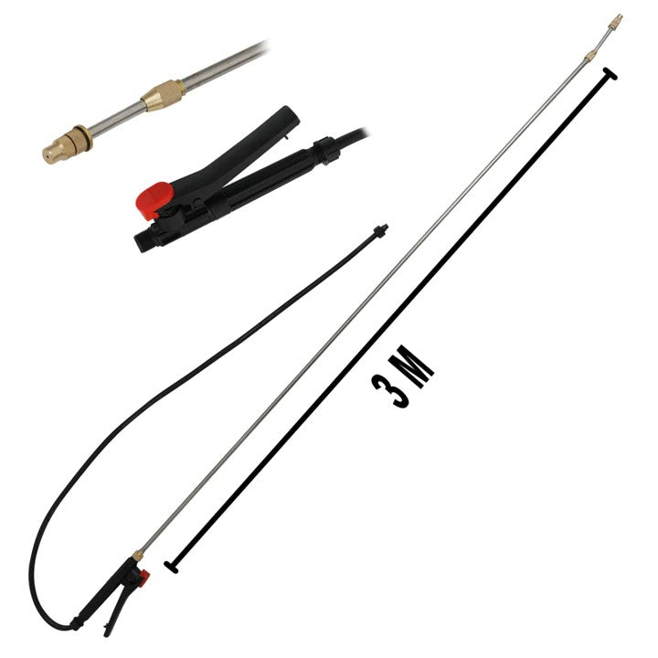 SEZONUL-OFERTELOR *PROMO* SET POMPINA Pompa acumulator+Manuala 18L, Tratamente Pomi si Vie, Vermorel GALBEN, tija extensibila 1m, + TIJA INOX Extensibila 3 Metri, +EXTRA Furtun si Maner