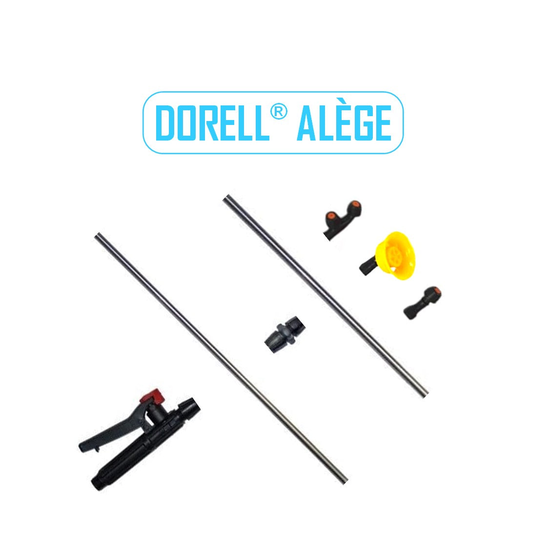 Tija Extensibila pentru Pompa de stropit 12 Litri, electrica cu acumulator incorporat, culoare Galben, brand DORELL ALEGE, Vermorel Galben. Include acumulator, incarcator, sita lichide, 3 duze diferite incluse, lance metalica, maner reglare debit. O oferta speciala de la EuroUnelte.ro