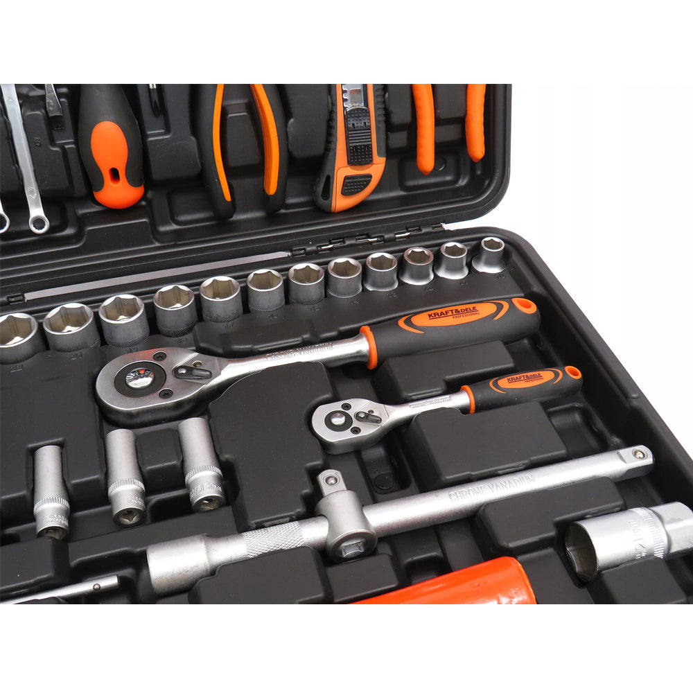 Trusa scule POLSKI K10464, 83 elemente, cutie depozitare inclusa