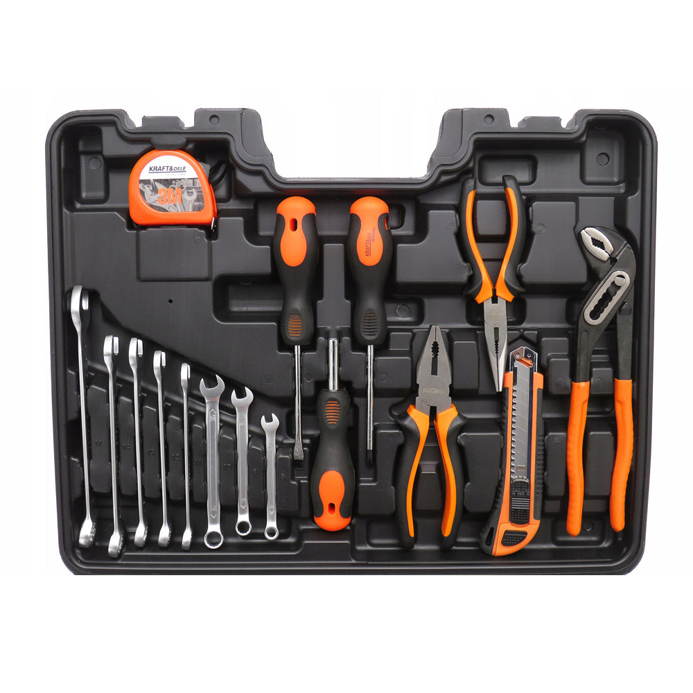 Trusa scule POLSKI K10464, 83 elemente, cutie depozitare inclusa