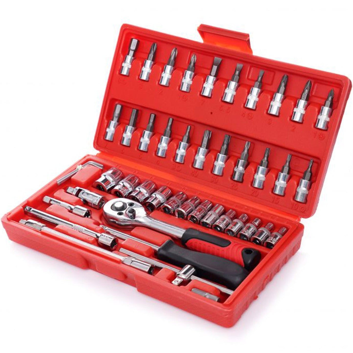 Trusa scule Kraft&Dele KD10525 46 bucati, valiza de transport inclusa