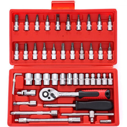 Trusa scule Kraft&Dele KD10525 46 bucati, valiza de transport inclusa