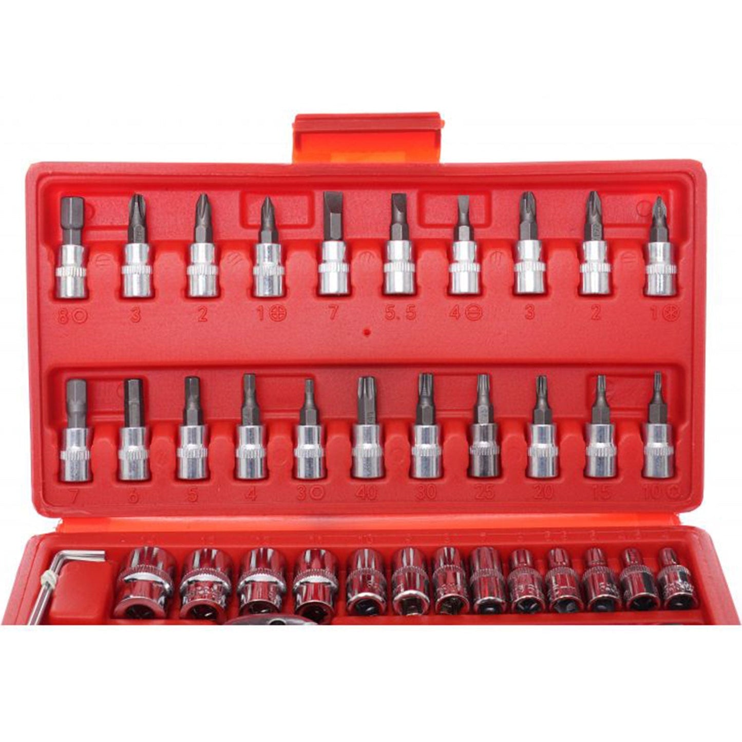 Trusa scule Kraft&Dele KD10525 46 bucati, valiza de transport inclusa