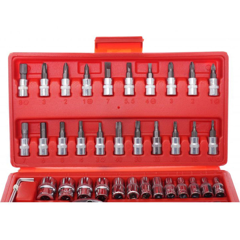*OFERTELE-IEPURASULUI* Trusa scule / chei tubulare, KRAFTSON % Import Polonia %  10525, 46 bucati, valiza de transport inclusa