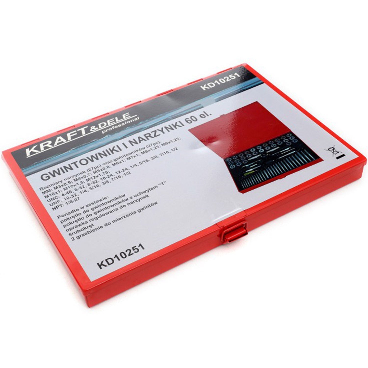 Trusa scule Kraft&Dele KD10251 60 bucati, valiza de transport inclusa