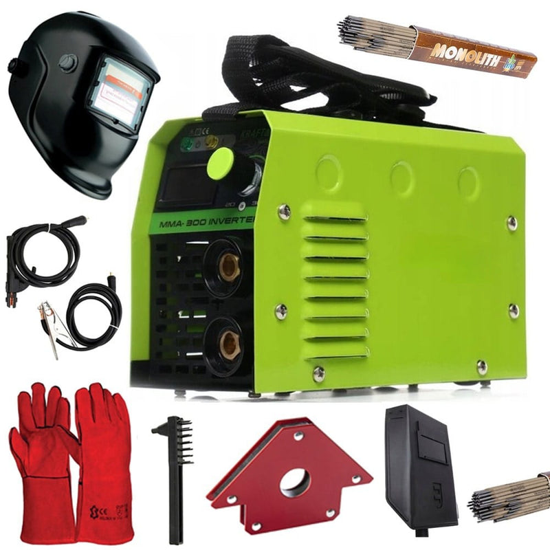 *BLACK-FRIDAY* Set complet Aparat de sudura VOKNER 1862, MMA 300A, Tehnologie IGBT, Antistick, Extra Accesorii incluse