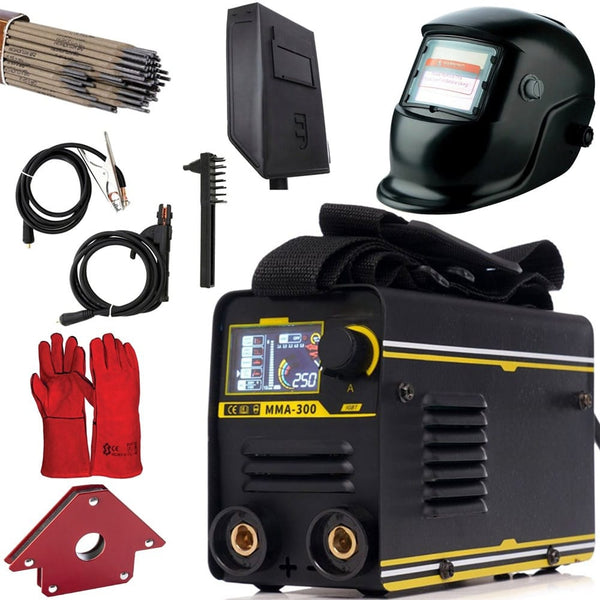 BLACK-FRIDAY Set complet Aparat de sudura VOKNER 1868, MMA 300A, ecran LCD, tehnologie IGBT, Antistick