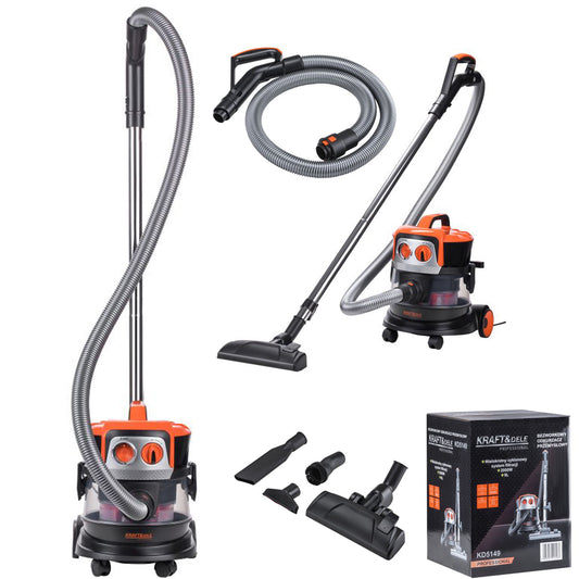 Aspirator fara sac Kraft&Dele KD5149, 2000W, filtrare cu cicloni