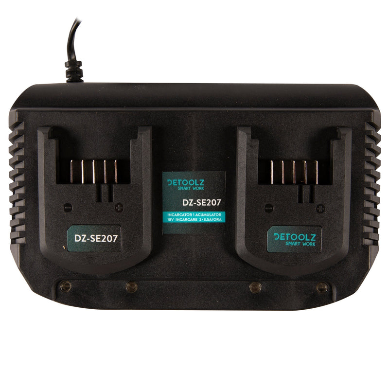 Incarcator dublu pentru acumulatori  207, 18V, timp maxim de incarcare 37-113min