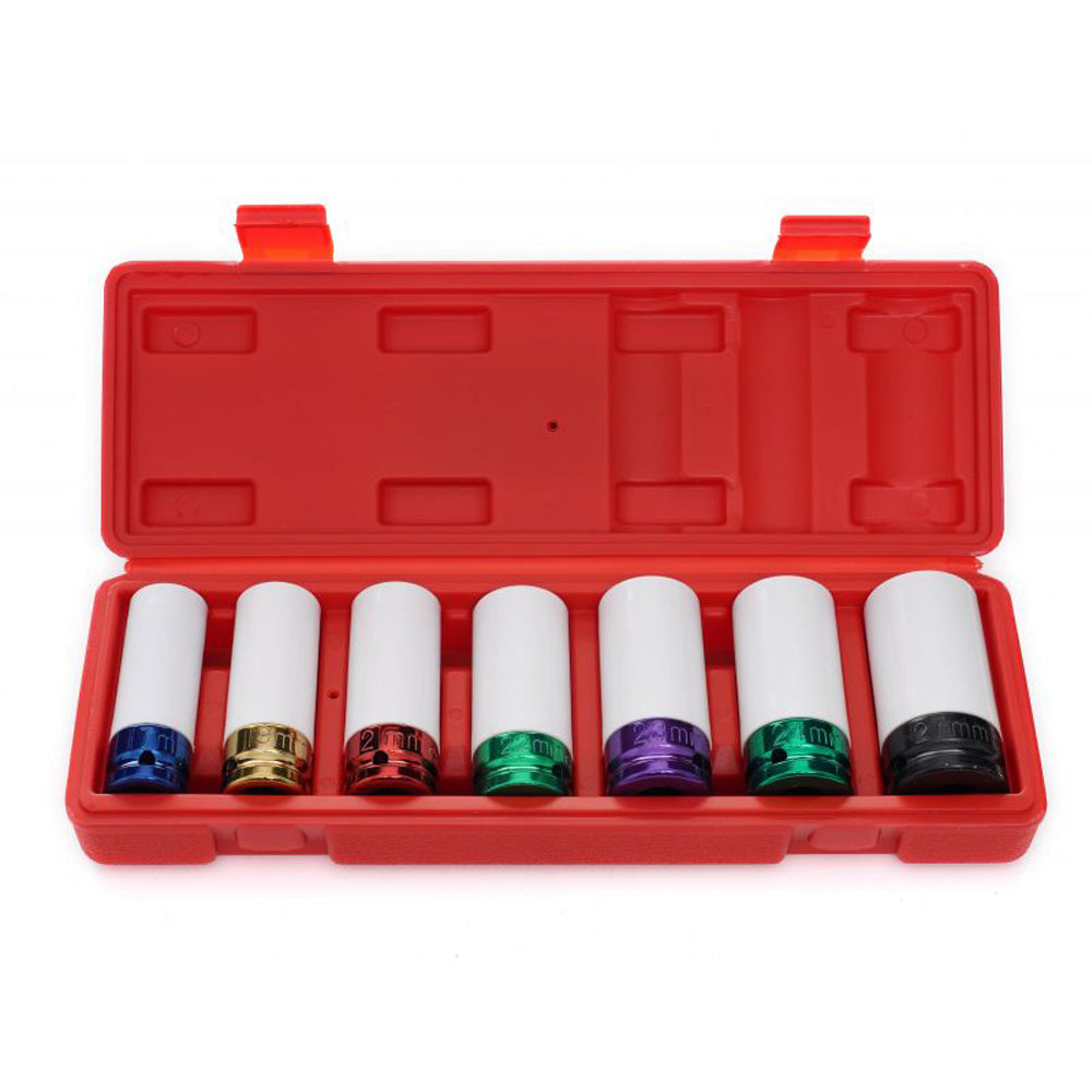 Set 7 tubulare pentru masina de insurubat cu impact, Drive 1/2", Marimi intre 17-27mm, POLSKI K11752, Poza4