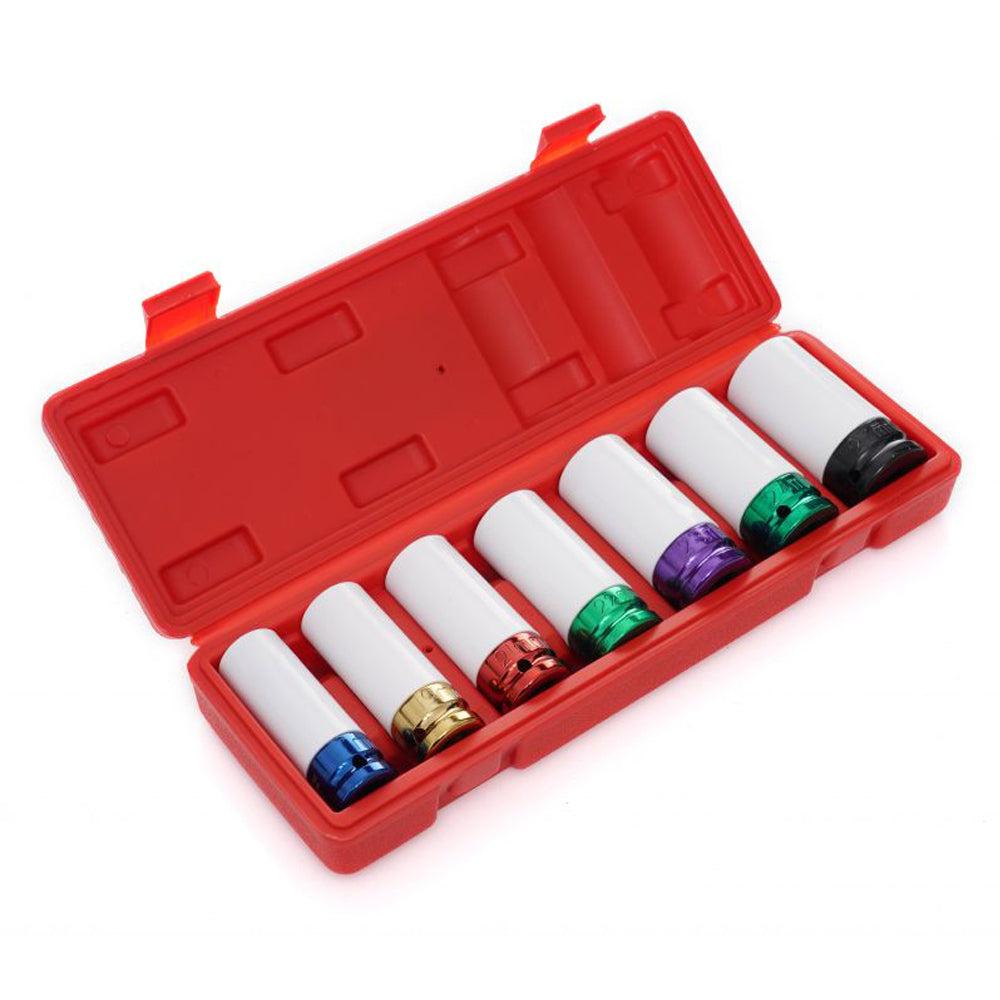 Set 7 tubulare pentru masina de insurubat cu impact, Drive 1/2", Marimi intre 17-27mm, POLSKI K11752, Poza5