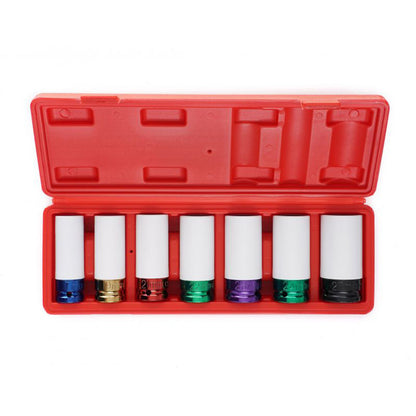 Set 7 tubulare pentru masina de insurubat cu impact, Drive 1/2", Marimi intre 17-27mm, POLSKI K11752, Poza2