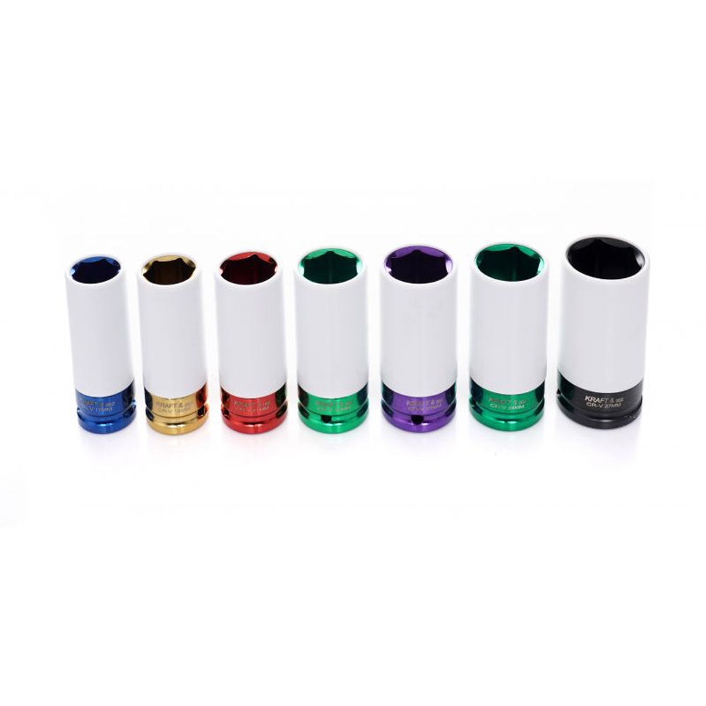 Set 7 tubulare pentru masina de insurubat cu impact, Drive 1/2", Marimi intre 17-27mm, POLSKI K11752, Poza7