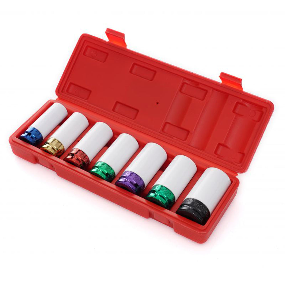 Set 7 tubulare pentru masina de insurubat cu impact, Drive 1/2", Marimi intre 17-27mm, POLSKI K11752, Poza3