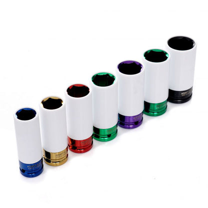 Set 7 tubulare pentru masina de insurubat cu impact, Drive 1/2", Marimi intre 17-27mm, POLSKI K11752, Poza6