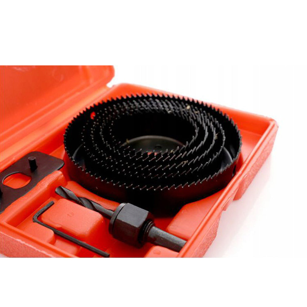 Set 8 carote metalice dintate pentru Gips-Carton (Rigips) si placi lemn, diametre variate 64-127mm, POLSKI K10279, Poza7