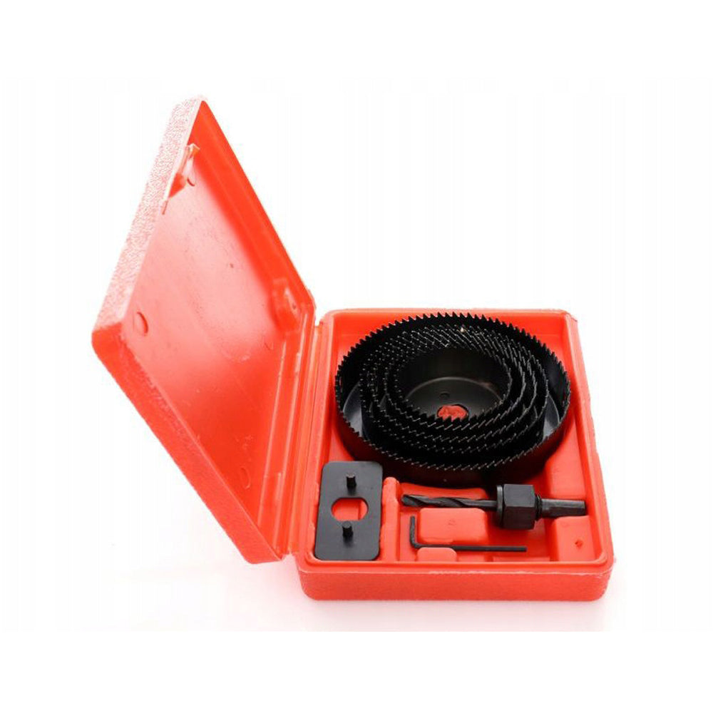 Set 8 carote metalice dintate pentru Gips-Carton (Rigips) si placi lemn, diametre variate 64-127mm, POLSKI K10279, Poza5