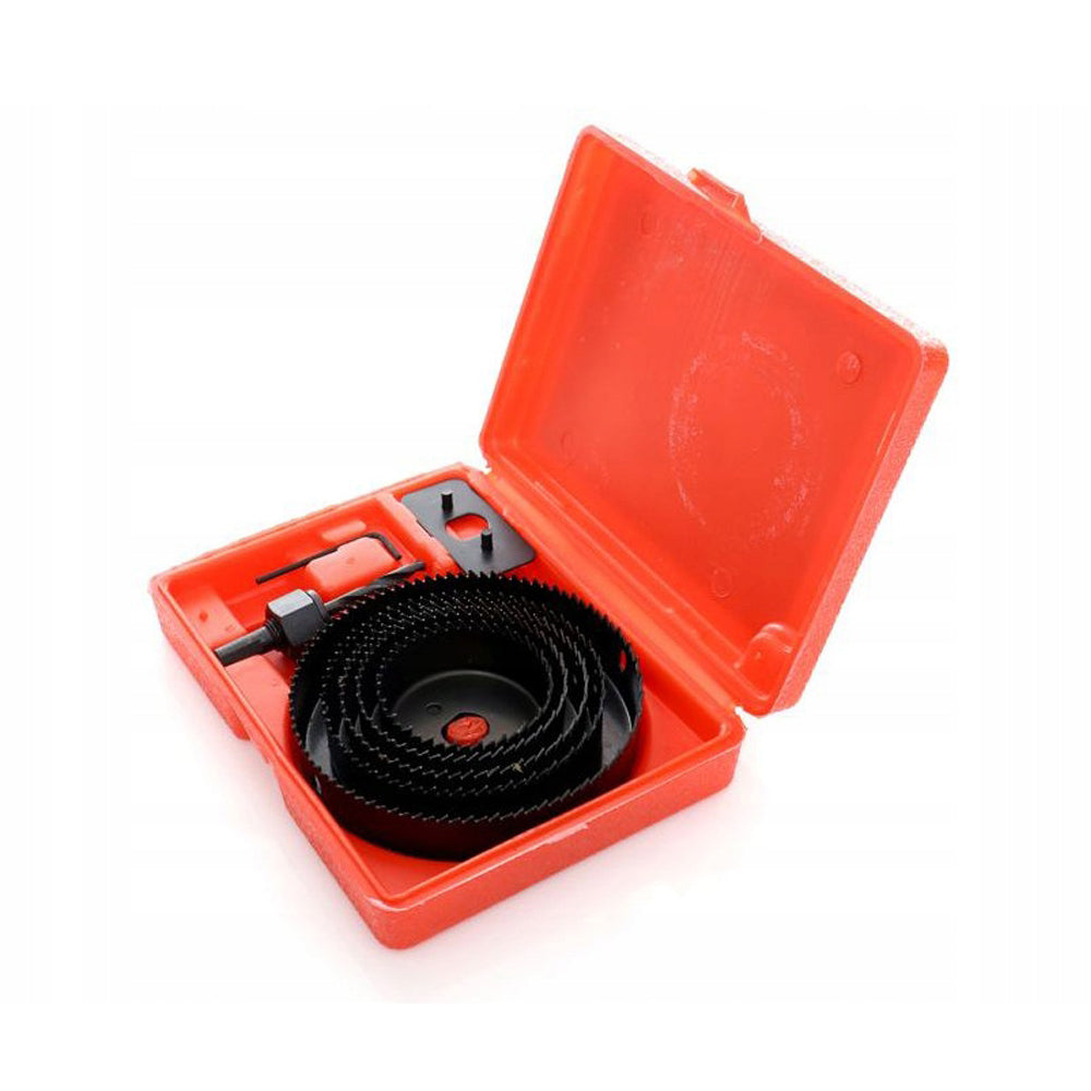 Set 8 carote metalice dintate pentru Gips-Carton (Rigips) si placi lemn, diametre variate 64-127mm, POLSKI K10279, Poza4