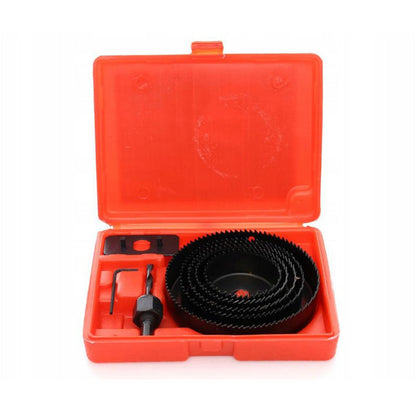 Set 8 carote metalice dintate pentru Gips-Carton (Rigips) si placi lemn, diametre variate 64-127mm, POLSKI K10279, Poza2