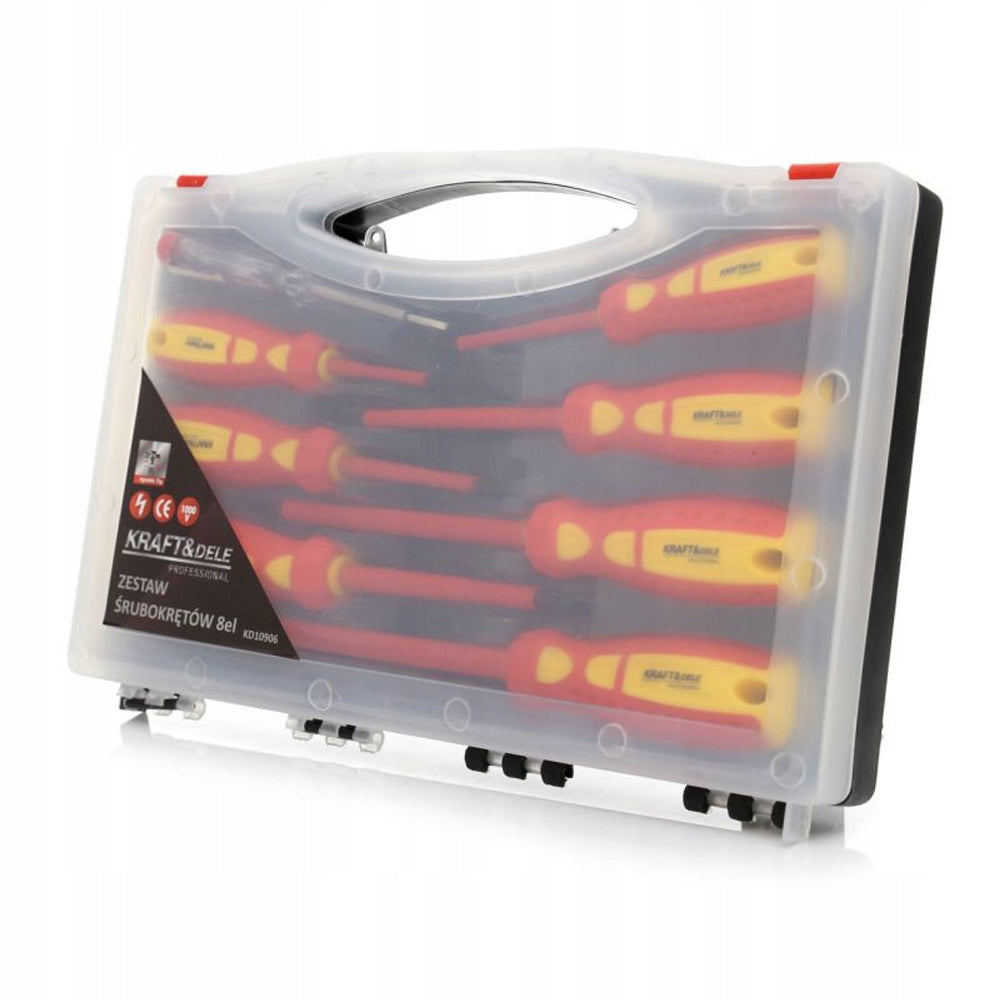 Set 8 surubelnite electrician izolate, include si Detector de Faza si cutie depozitare, POLSKI K10905, Poza5