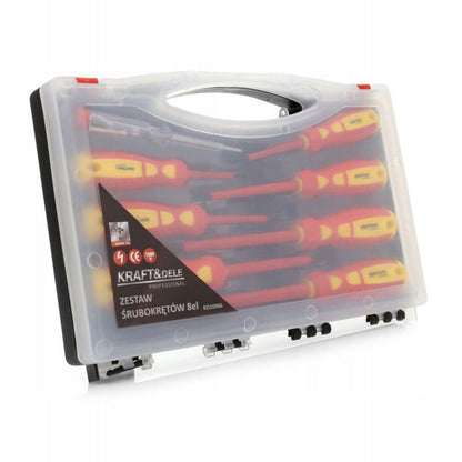 Set 8 surubelnite electrician izolate, include si Detector de Faza si cutie depozitare, POLSKI K10905, Poza6
