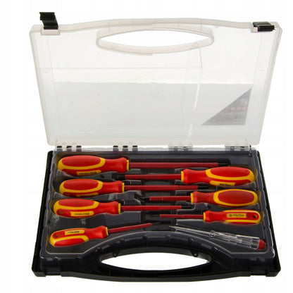 Set 8 surubelnite electrician izolate, include si Detector de Faza si cutie depozitare, POLSKI K10905, Poza3