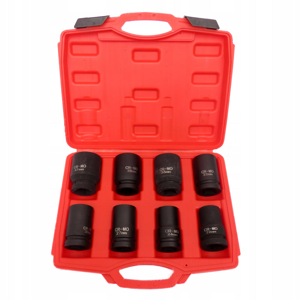 Set 8 tubulare pentru insurubare cu impact, Drive 1", 22-41mm, valiza transport inclusa, POLSKI K10216, Poza2