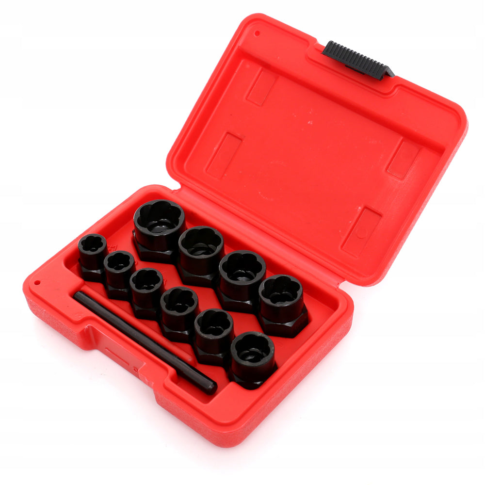 Set extractoare desfacere (extragere) suruburi sau piulite defecte, include 9 buc priza externa pentru cap surub HEX 9-19mm, POLSKI K10270, Poza5