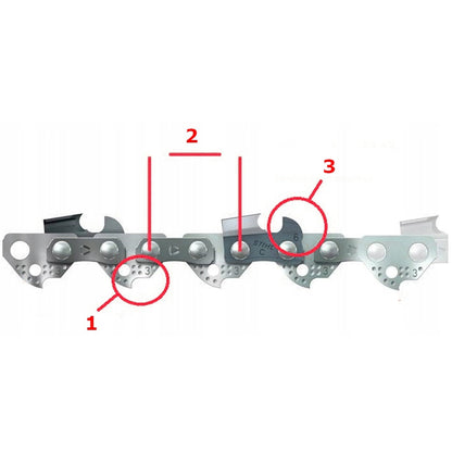 Set lama + 2 lanturi drujba, POLSKI K10152, Lama 40cm, Pas lant 3.8, Zale 59-1-2-3-4-5-6-7