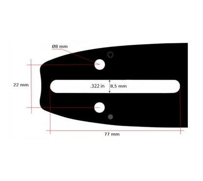 Set lama drujba 40cm si 2 lanturi, Pas Lant 0.325, cu 64 zale, POLSKI K10151, Poza6